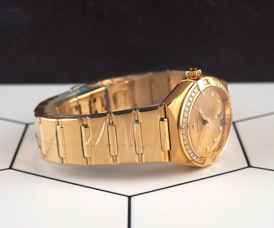 Omega Constellation29mm Constellation 18 K Yellow Gold Diamond Dial Watch 131.55.29.20.58.001