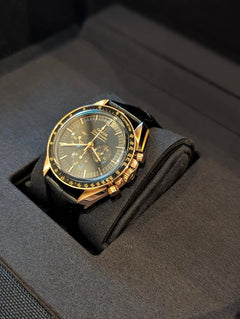 Omega Speedmaster Professional Moonwatch Co-Axial Master Chronometer 2025 42mm 18k Sedna Gold on leather strap