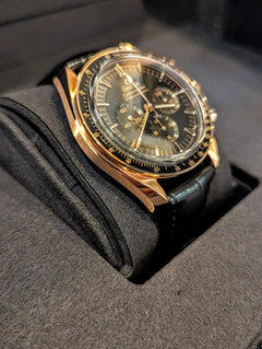 Omega Speedmaster Professional Moonwatch Co-Axial Master Chronometer 2025 42mm 18k Sedna Gold on leather strap