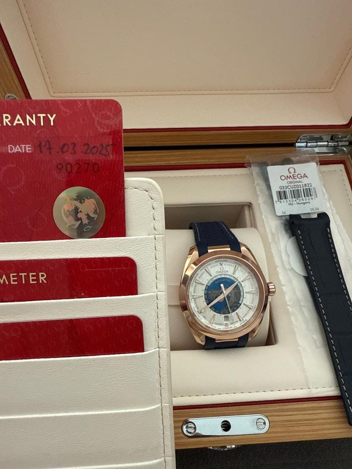 Omega Seamaster Aqua Terra150m Master Chronometer Gmt March 2025 new full box and warranty