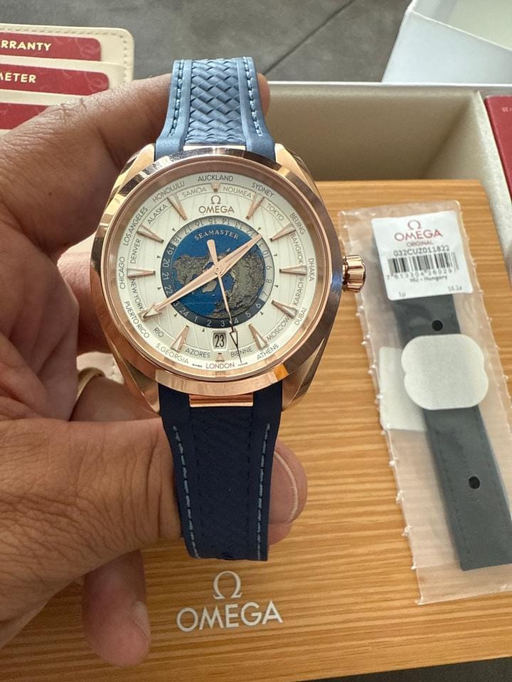 Omega Seamaster Aqua Terra150m Master Chronometer Gmt March 2025 new full box and warranty