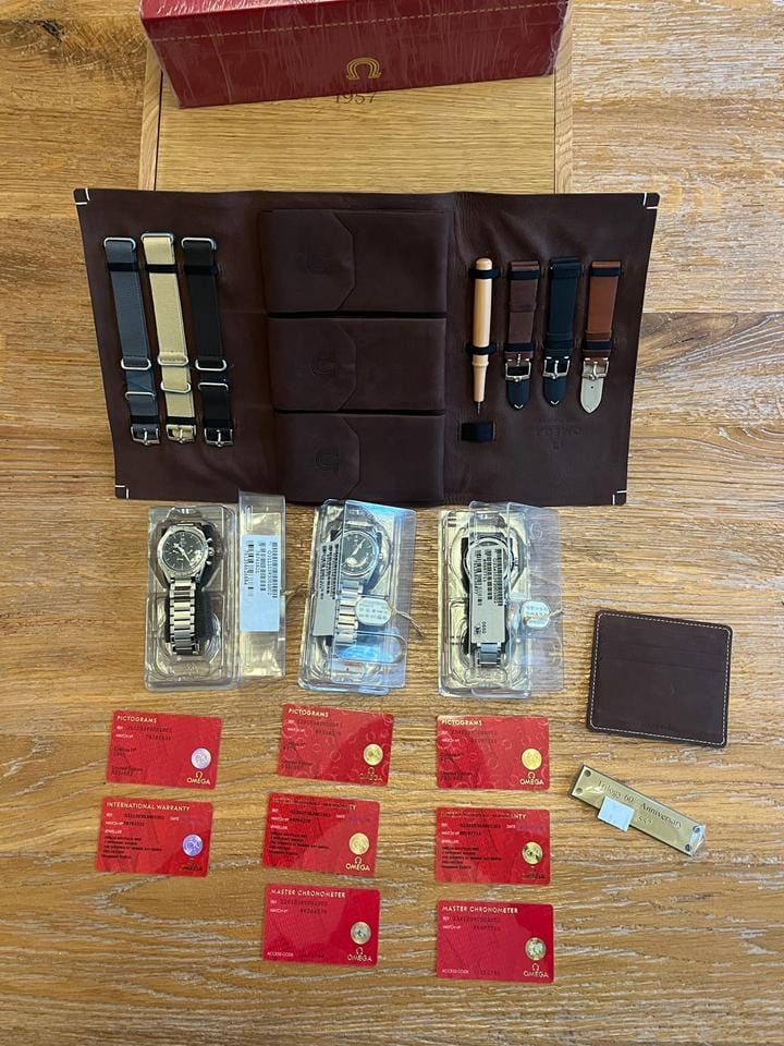 Omega Speedmaster Trilogy set 1957 ongedragen