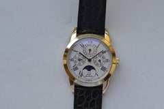 Omega Louis Brandt Perpetual Calendar Automatic 18 K Yellow Gold Full Set NOS
