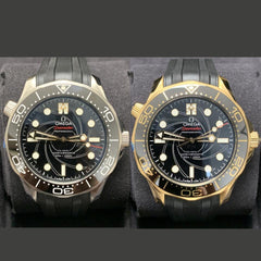 Omega Seamaster Diver 300 MJames Bond 007 Two-Watch Set 50th Anniversary Full Set New NOS