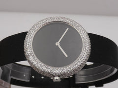 Omega Art Collection 18 KT White Gold 1.55ct FULL DIAMONDS N.O.S.BOX&PAPERS Year 1986