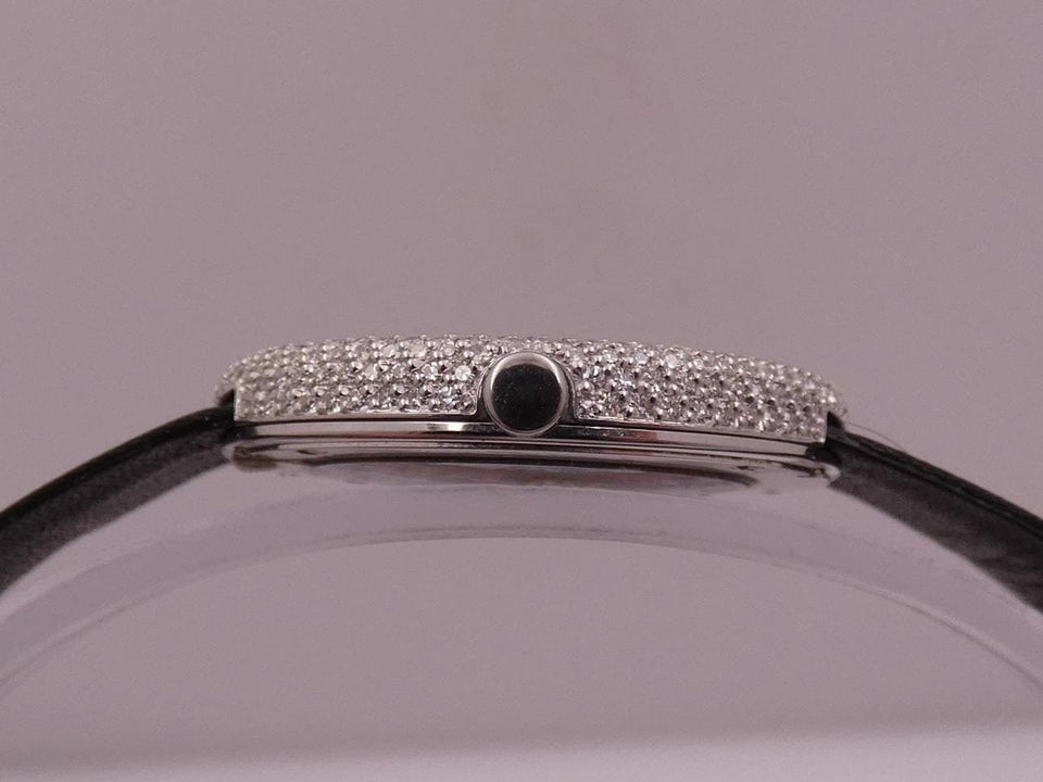 Omega Art Collection 18 KT White Gold 1.55ct FULL DIAMONDS N.O.S.BOX&PAPERS Year 1986