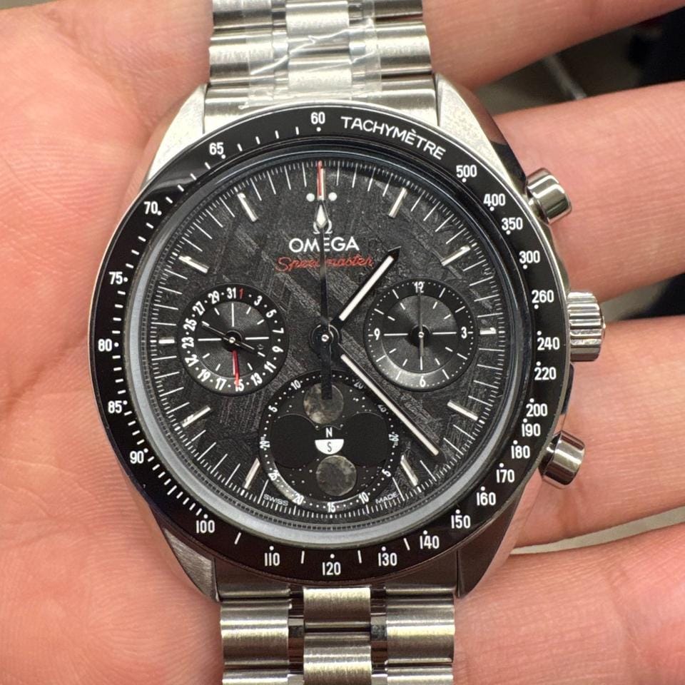 Omega Speedmaster Moonphase Limited edition dual moonphase in meteorite full papers