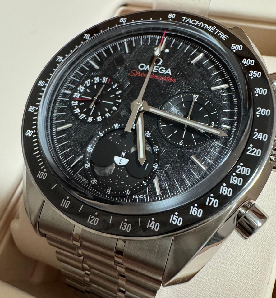 Omega Speedmaster Moonphase Limited edition dual moonphase in meteorite full papers