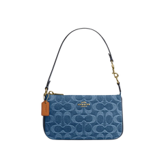 Coach Nolita 19 In Signature Denim Gold Indigo