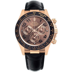 Rolex | Daytona | 116515ln | Rose gold | 40 mm | Crocodile skin | Brown | Automatic