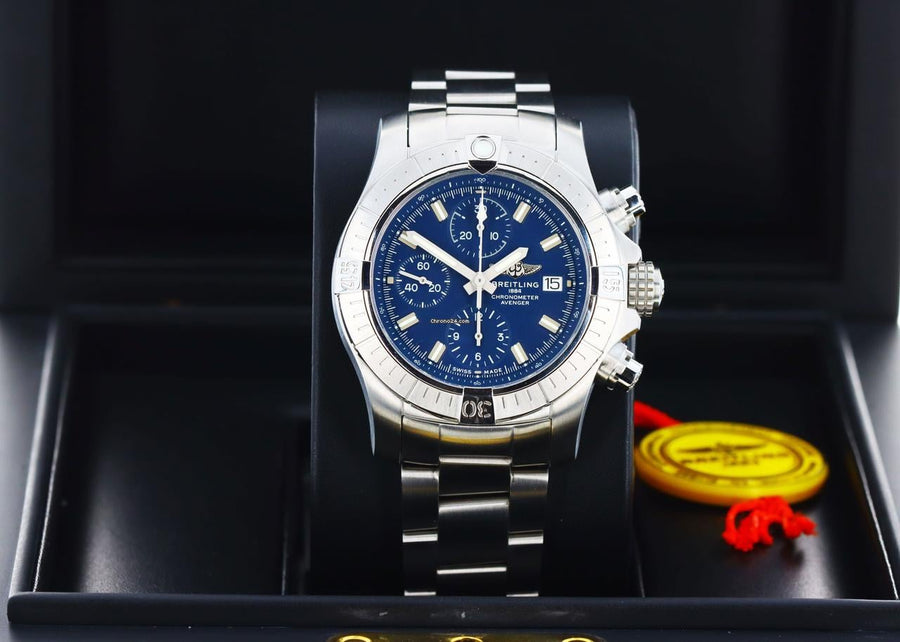 Breitling Avenger Chronograph 43mm Blue Dial - Stainless Steel on Bracelet