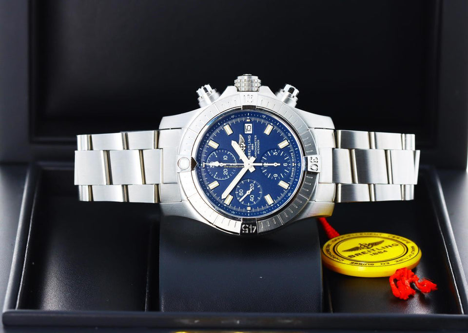 Breitling Avenger Chronograph 43mm Blue Dial - Stainless Steel on Bracelet