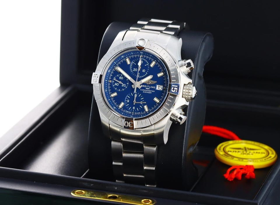 Breitling Avenger Chronograph 43mm Blue Dial - Stainless Steel on Bracelet