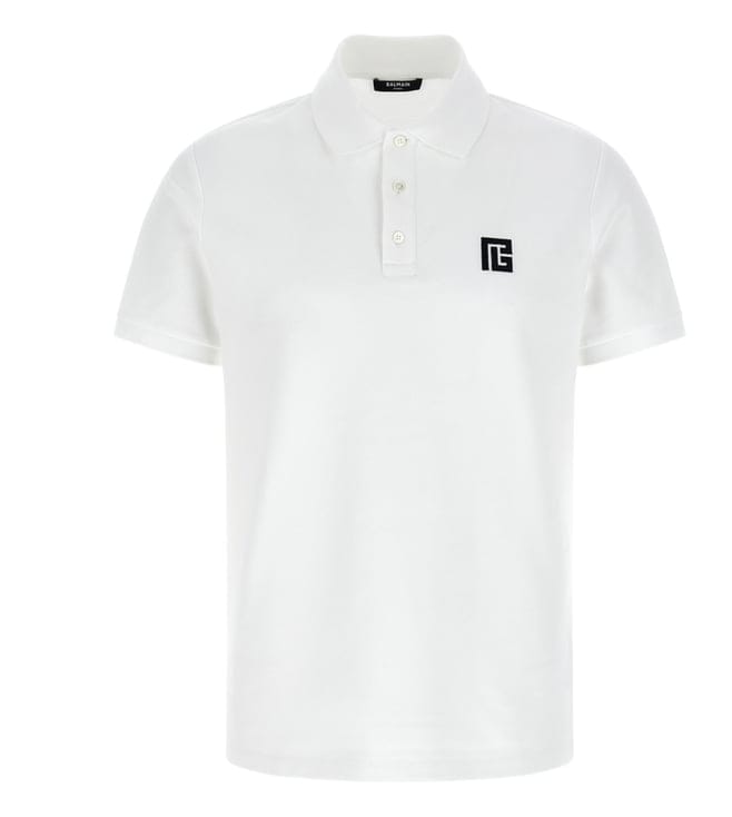 Embroidered Logo Polo White