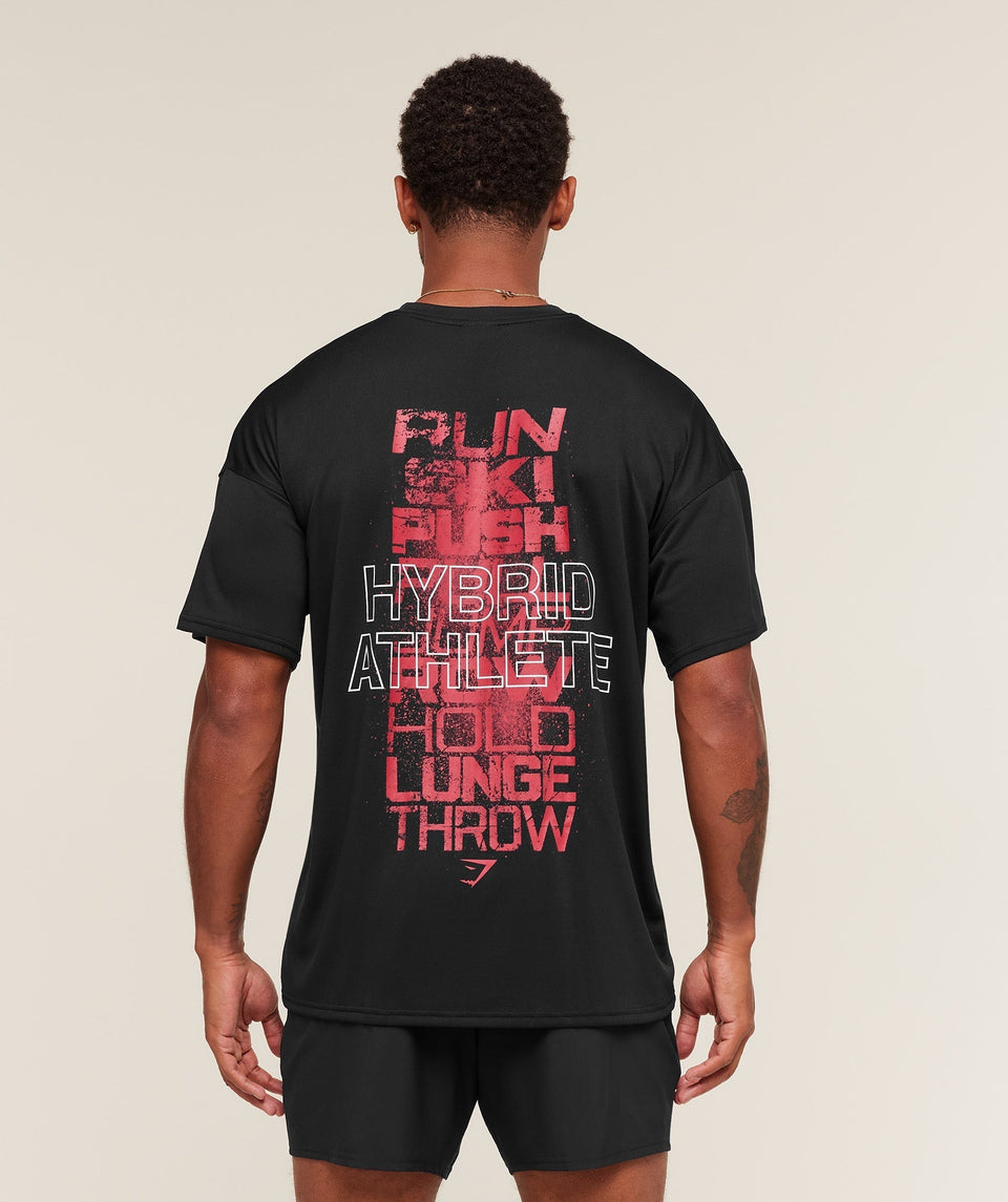 Gymshark Hybrid Athlete T-Shirt - GS Black