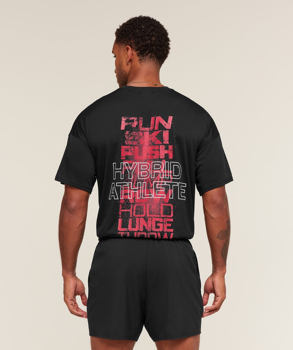 Gymshark Hybrid Athlete T-Shirt - GS Black