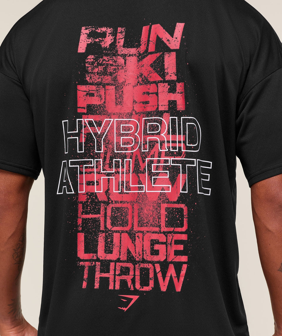 Gymshark Hybrid Athlete T-Shirt - GS Black