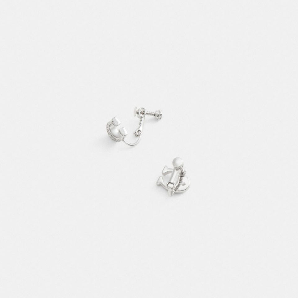 Sculpted C Clip-On Earrings