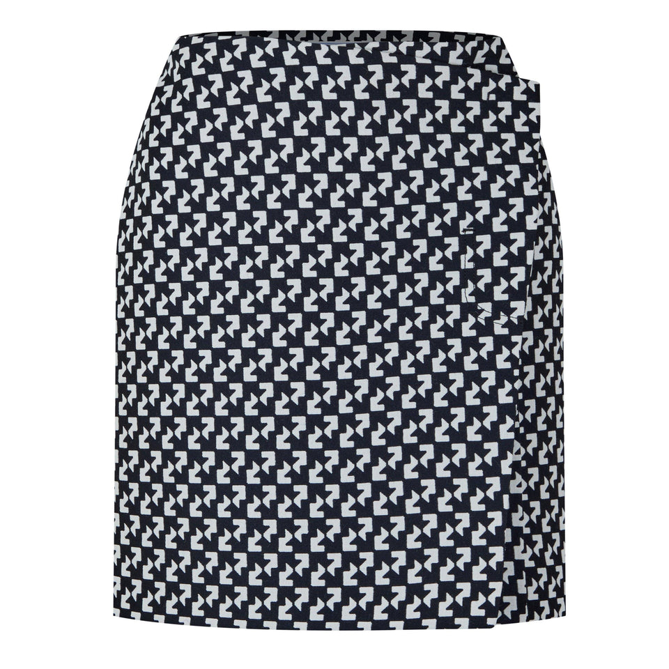Abstract Wrap Skirt