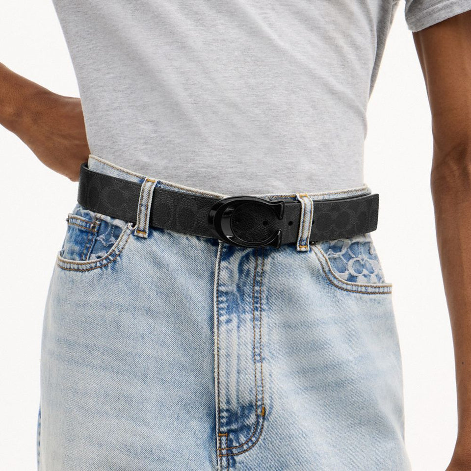 Signature Buckle Cut-To-Size Reversible Belt, 38 Mm