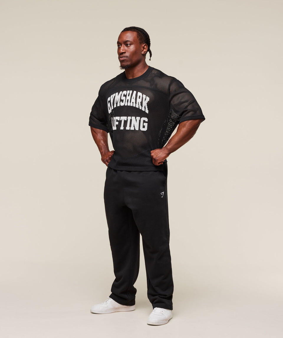 Gymshark Mesh Oversized T-Shirt - Black