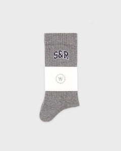 S&R Ivy Socks - Heather Gray/Navy