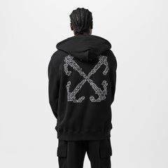 Brick Arrows Jersey Fleece Long Sleeve Slim Fit Hoodie