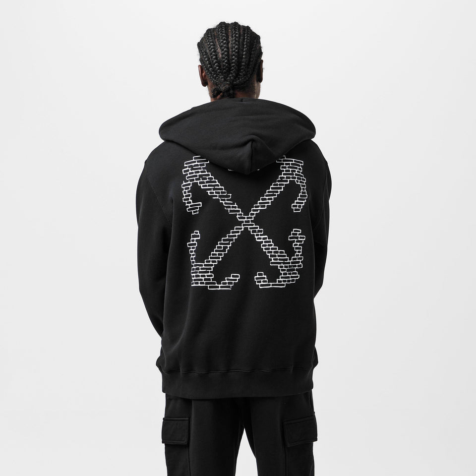 Brick Arrows Jersey Fleece Long Sleeve Slim Fit Hoodie