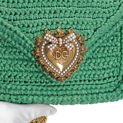 Dolce & Gabbana Green Raffia Crochet Bag