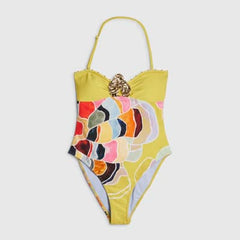 Yellow Floral Swimsuit