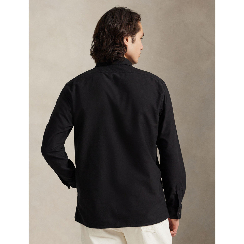 Garment Dye Cotton Long Sleeve Full Zip Overshirt