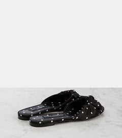 Dolce&Gabbana Polka-dot satin mules
