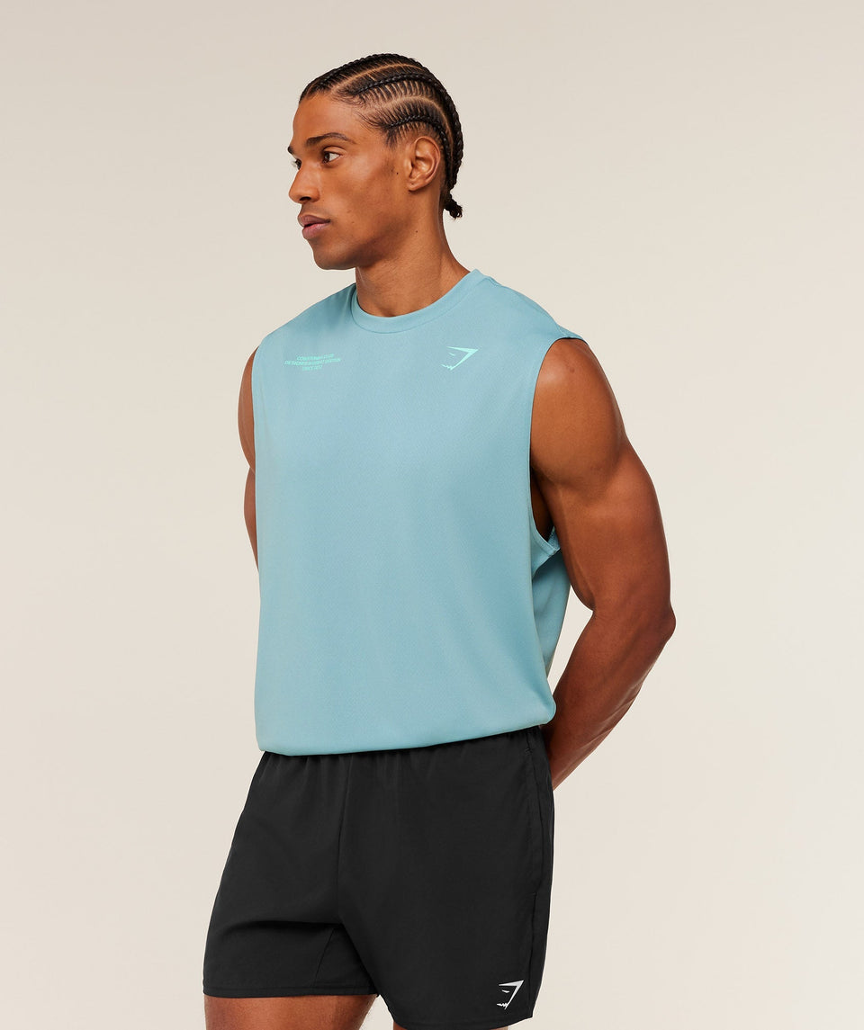 Gymshark Conditioning Club Tank - GS Flow Blue/GS Pop Turquoise