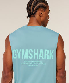 Gymshark Conditioning Club Tank - GS Flow Blue/GS Pop Turquoise