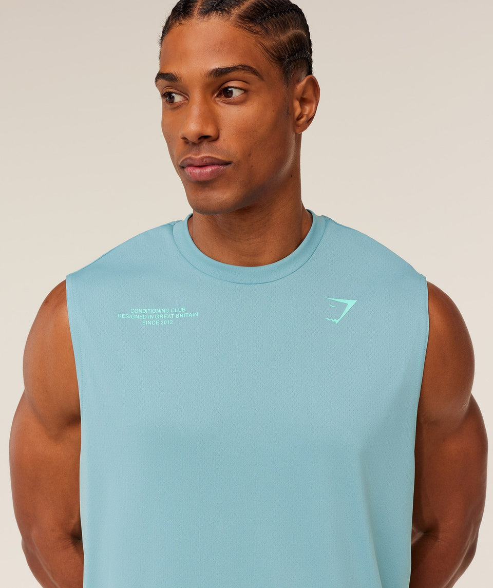 Gymshark Conditioning Club Tank - GS Flow Blue/GS Pop Turquoise