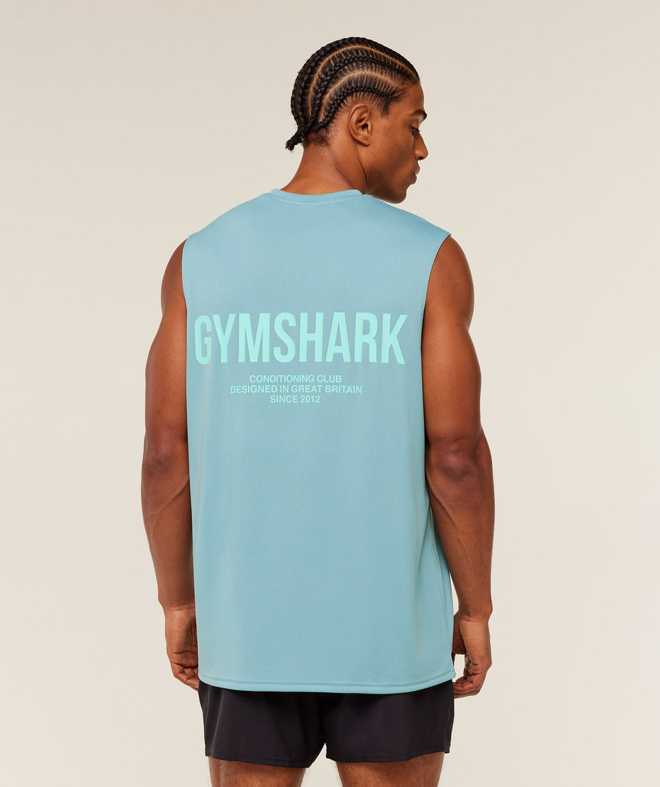 Gymshark Conditioning Club Tank - GS Flow Blue/GS Pop Turquoise