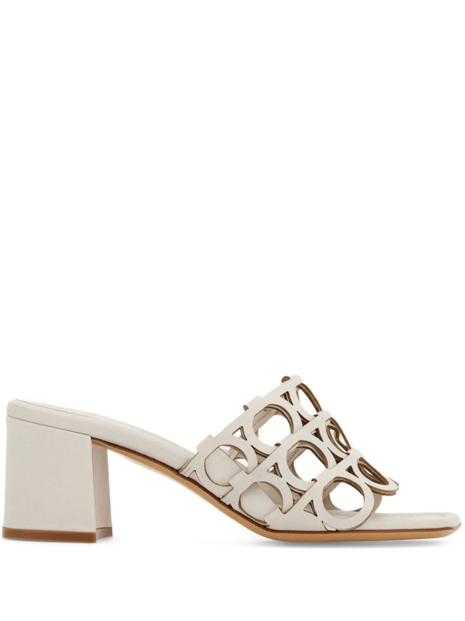 Ferragamo Gancini cut-out block-heel sandals