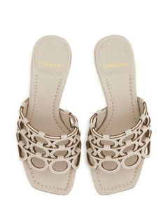 Ferragamo Gancini cut-out block-heel sandals