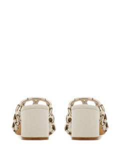 Ferragamo Gancini cut-out block-heel sandals