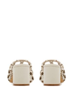Ferragamo Gancini cut-out block-heel sandals