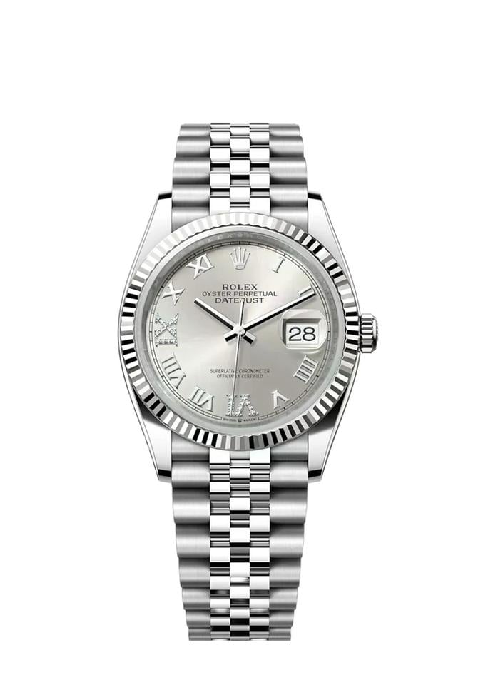Rolex Oyster Perpetual 36 White Gold Bezel Jubilee Bracelet Full Set