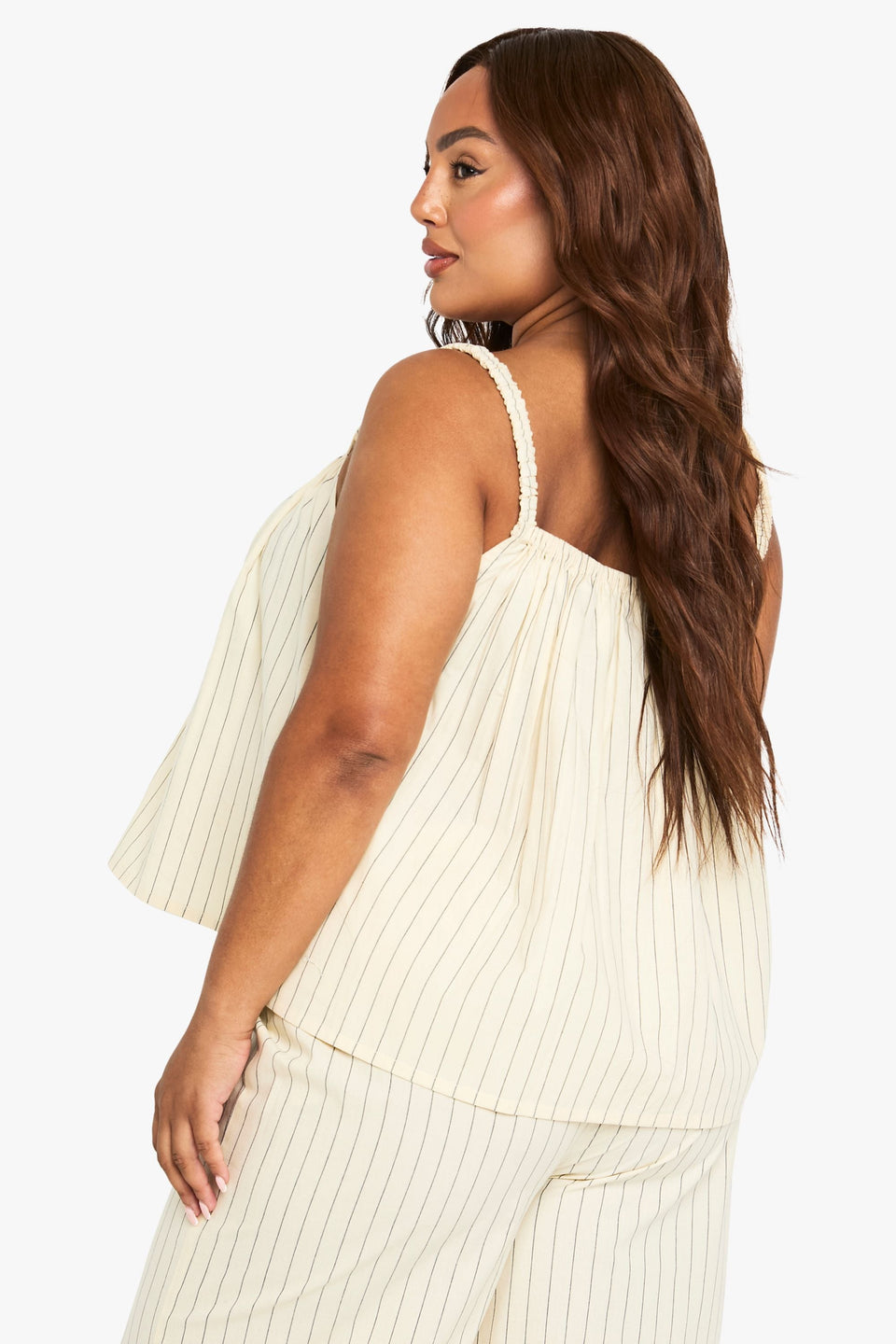 Plus Stripe Smock Cami Top
