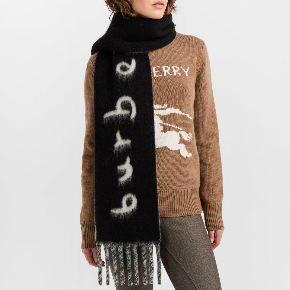 Burb Text Soft Knitted Scarf