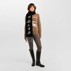 Burb Text Soft Knitted Scarf