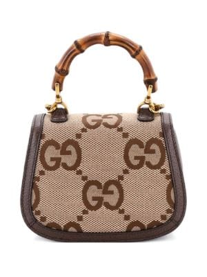 Bamboo 1947 Top Handle Bag Jumbo GG Canvas Mini crossbody bag