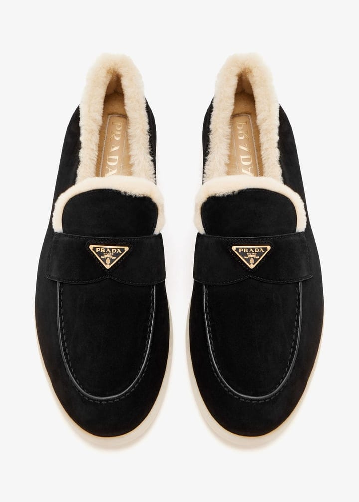 Prada Suede Black loafers