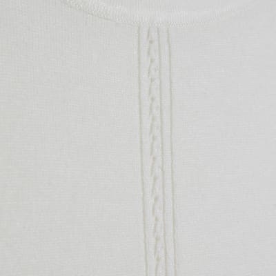 White Knitted Vest Top