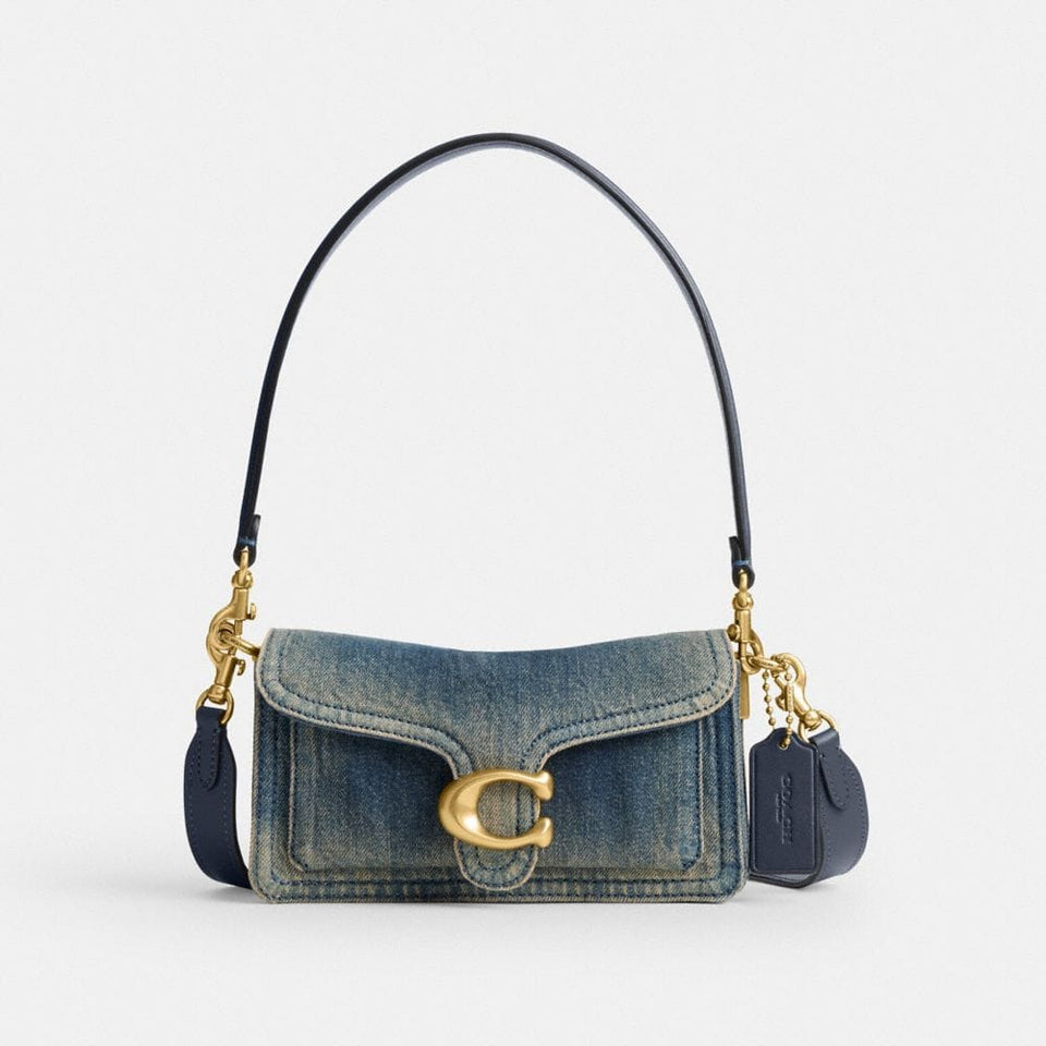Tabby Shoulder Bag 20 In Regenerative Cotton Denim