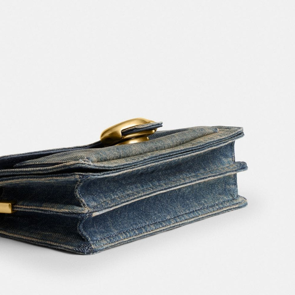 Tabby Shoulder Bag 20 In Regenerative Cotton Denim
