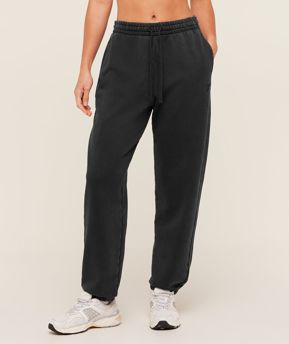 Gymshark Power Washed Cuff Joggers - Black/Acid Wash